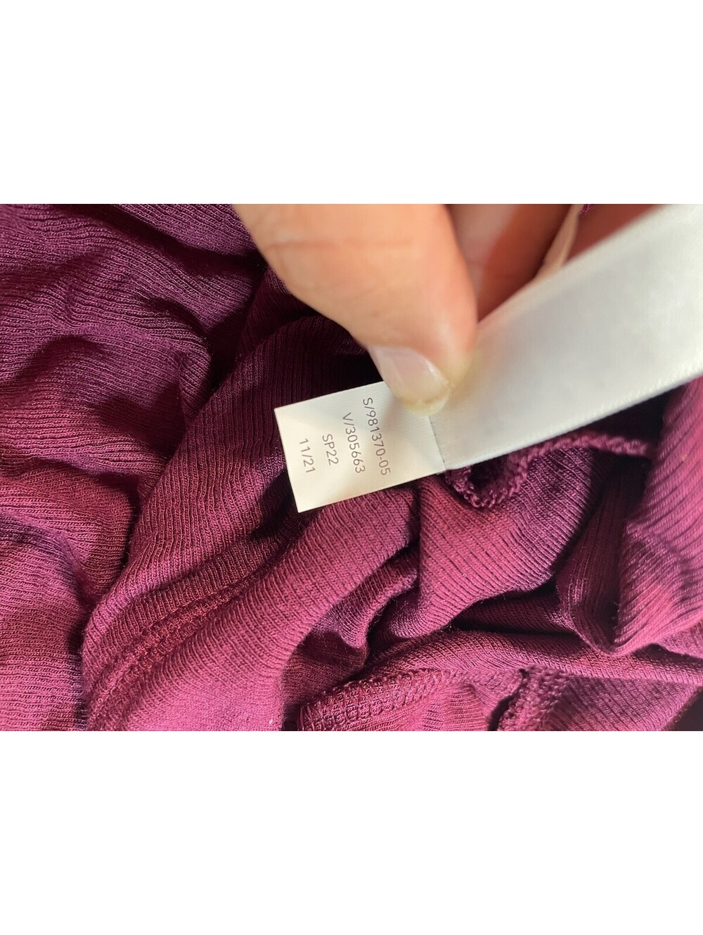 Athleta Well Rested Rib Sleep Short Deep Burgundy Size Small - NWT - Picture 8 of 12